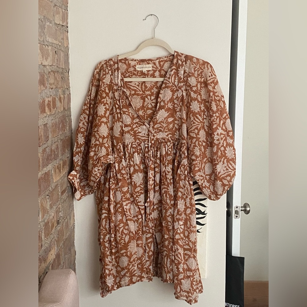 Daughters of India Kyra Mini dress in Caramel